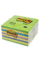 Post-it Yapışkanlı Not Kağıdı Küp Gökkuşağı 450 Yaprak 76x76 Yeşil Tonları - 1