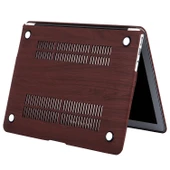 MacBook Pro 13 Kilif Wood Grain Ahsap Dokulu Sert Hard Case USB C Donusturucu Dahil thumbnail 7