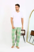 Akbeniz Erkek Ekoseli Desen Penye Tek Alt Pijama 27540 Yeşil - 8