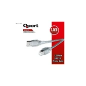 QPORT Q-PR1.5 USB 2.0 1.5M YAZICI KABLOSU - 1