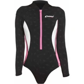 Cressi Termico Lady Shorty Uzun Kol Yüzücü Elbisesi  2MM - NO:3 / M BLACK / PINK / WHITE thumbnail 2