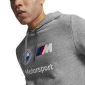 Puma BMW MMS ESS Hoodie Fleece Medium Gray He Erkek Sweatshirt - 3