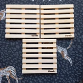 Escoines Koleksiyon Sarıçam 3Adet Gönderilecektir Ahşap Kare Nihale 18,5x18,5cm 3996366946605af82f - 4