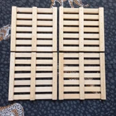 Escoines Koleksiyon 4Adet Gönderilecektir Ahşap Kare Nihale 18,5x18,5cm Sarıçam 39963669466976adb3 - 3