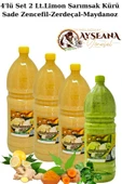 Limon Sarımsak Kürü 4 x 2 Lt. Set (Sade-Zencefilli-Zerdeçallı-Maydonozlu) - 2
