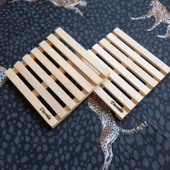 Escoines Koleksiyon 2Adet Gönderilecektir Ahşap Kare Nihale Sarıçam 18,5x18,5cm 3996366946502513dd - 2