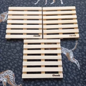 Escoines Koleksiyon Sarıçam 3Adet Gönderilecektir Ahşap Kare Nihale 18,5x18,5cm 3996366946605af82f - 2