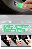 Fosforlu Sibop Kapağı Seti Oto Araba Lastik Yeşil Renkli Jant Sibob Kapak 4 Adet - 4