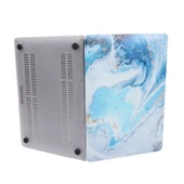 MacBook Pro 13 M1-M2 Uyumlu Sert Kılıf Mermer Desen İnce Hafif Darbe Koruma – A2338 A2289 A2251 thumbnail 4