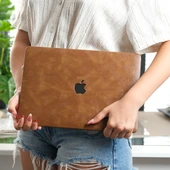 Macbook Pro Kılıf 13inç Leat01 (2016/2019 yılı Cihazı) A1706 A1708 A1989 A2159 ile Uyumlu thumbnail 5