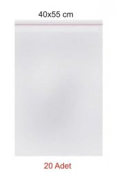 Kendinden Yapışkanlı (Bantlı) Şeffaf Jelatin Torba 40x55 cm 20 Adet - 1