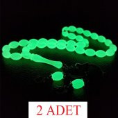 2 Adet Ayyıldız Püskül Kokulu Arpa Kesim Fosforlu Tesbih - 1