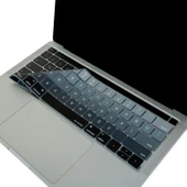 MacBook Pro Klavye Koruyucu US Düzen Türkçe Q Renkli Silikon Touch Bar 13-15 İnç thumbnail 1
