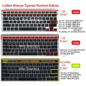 Macbook Pro Klavye Koruyucu (US-ABD İngilizce) Touchbarlı Ombre A1706 A1989 A2159 A1707 A1990 Uyumlu - 9