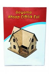 Ahşap Çiftlik Evi Maketi - 3 Boyutlu ve Kutulu- Ücretsiz Kargo - 1