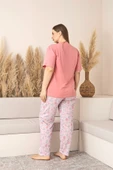 Nisanca %100 Pamuk  Büyük Beden Kısa Kol Kadın Pijama Takımı - 12