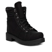 Moda Ayakkabı 2151 Wickers Siyah Kışlık Kadın Bot Ayakkabı - 3