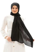 Düz Vual Kumaş Şal Siyah Syh thumbnail 3