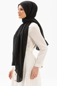 Düz Vual Kumaş Şal Siyah Syh thumbnail 2