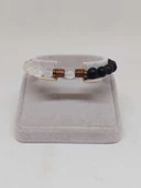 Kristal Kuvars & Oniks Taşı 8mm Unisex Tasarım Bileklik Hawaii Model (8956) thumbnail 2