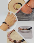 Güneş & Oniks Taşı 8mm Unisex Tasarım Bileklik Hawaii Model (5630) thumbnail 1