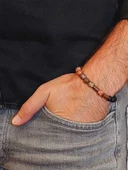 Manzaralı Jasper & Oniks Taşı 8mm Unisex Tasarım Bileklik Hawaii Model (53086) thumbnail 3