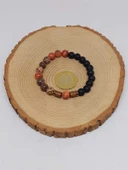 Manzaralı Jasper & Oniks Taşı 8mm Unisex Tasarım Bileklik Hawaii Model (53086) thumbnail 5