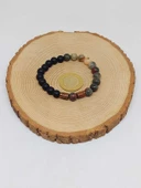 Kan Taşı & Oniks Taşı 8mm Unisex Tasarım Bileklik Hawaii Model (2929) thumbnail 5