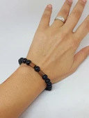 Turmalin & Oniks Taşı 8mm Unisex Tasarım Bileklik Hawaii Model (2913) thumbnail 4