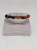 Kırmızı Alacalı Jasper & Oniks Taşı 8mm Unisex Tasarım Bileklik Hawaii Model (14240) thumbnail 2