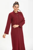Cemre Şile Bezi Mevsimlik Ferace Bordo Brd S Bordo - 3