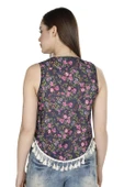 Otantik Vual Yazlık Yelek Koyu Mor 6169 S Lacivert - 2