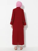 Ayşenur Şile Bezi Mevsimlik Ferace Bordo Brd S Bordo - 10