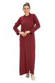 Cemre Şile Bezi Mevsimlik Ferace Bordo Brd S Bordo - 7