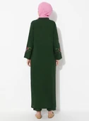 Ayşenur Şile Bezi Mevsimlik Ferace Yeşil Ysl S Yeşil - 11