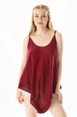 Askılı Şile Bezi Çağla Yazlık Bluz Bordo Brd S Bordo thumbnail 1