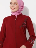 Ayşenur Şile Bezi Mevsimlik Ferace Bordo Brd S Bordo - 11