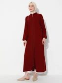Cemre Şile Bezi Mevsimlik Ferace Bordo Brd S Bordo - 9