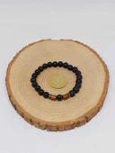 Golden Obsidyen & Oniks Taşı 8mm Unisex Tasarım Bileklik Hawaii Model (1250) thumbnail 5