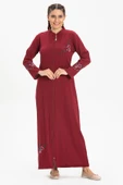 Ayşenur Şile Bezi Mevsimlik Ferace Bordo Brd S Bordo - 1
