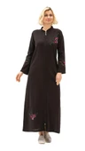 Ayşenur Şile Bezi Mevsimlik Ferace Siyah Syh S Siyah - 8