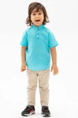 Kısa Kol Şantuklu Pamuk Bodrum Yazlık Erkek Çocuk Tshirt Açık Turkuaz 3075 1-2 Yaş Açık Turkuaz thumbnail 1