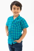 Kısa Kol Şile Bezi Tek Cepli Erkek Yazlık Çocuk Gömlek Mint Kareli 3033 2-3 Yaş Mint Kareli thumbnail 3
