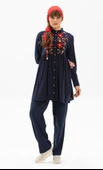 Büşra Şile Bezi Yazlık Tunik Lacivert Lcvt S Lacivert thumbnail 1