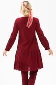Elif Şile Bezi Mevsimlik ve Yazlık Tunik Bordo Brd S Bordo thumbnail 2