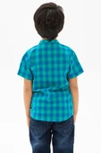 Kısa Kol Şile Bezi Tek Cepli Erkek Yazlık Çocuk Gömlek Mint Kareli 3033 2-3 Yaş Mint Kareli thumbnail 2