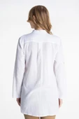 Kadın Şile Bezi Hakim Yaka Yazlık Tunik Beyaz Byz M Beyaz thumbnail 2
