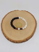 Aytaşı & Oniks Taşı 8mm Unisex Tasarım Bileklik Hawaii Model (9336) thumbnail 5