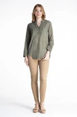 Uzun Kol Şile Bezi Akasya Yazlık Bluz Haki Hk S Yeşil thumbnail 6