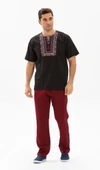 Şile Bezi Cepli Yazlık Erkek Pantolon Bordo Brd 40 Bordo - 1